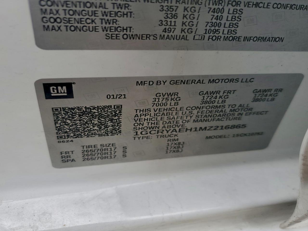 2021 CHEVROLET SILVERADO K1500 photo 12