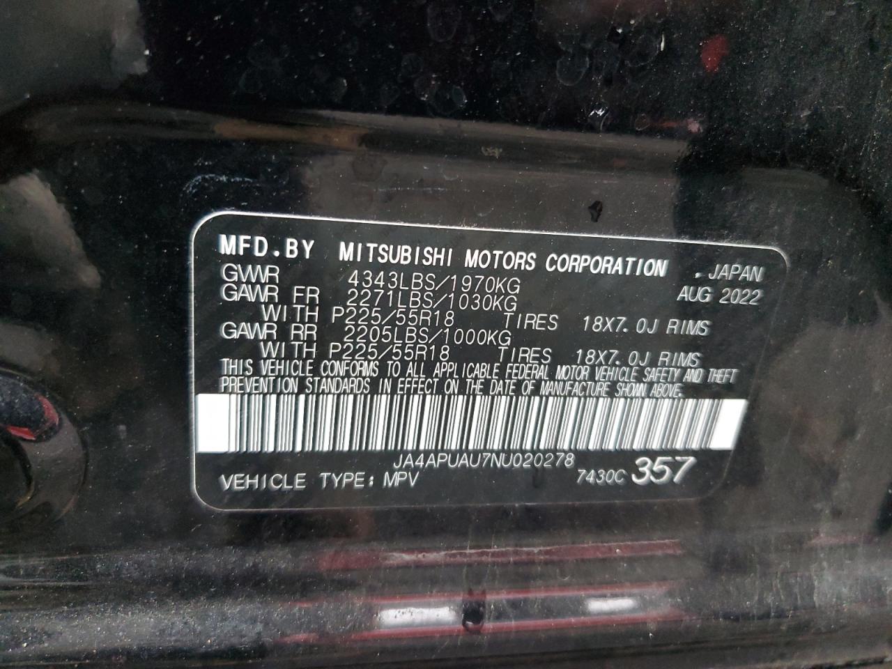 2022 MITSUBISHI OUTLANDER SPORT ES photo 13