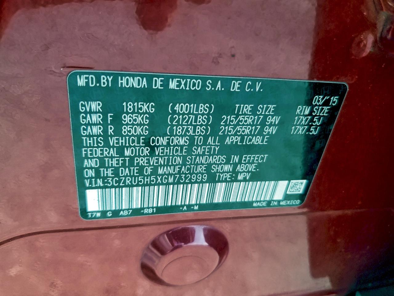 2016 HONDA HR-V EX photo 37