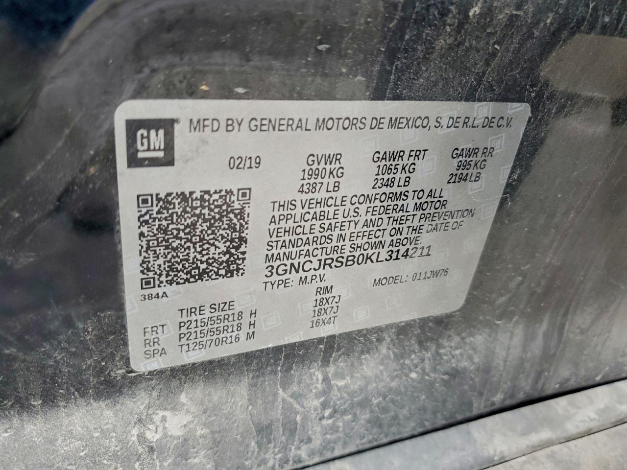 2019 CHEVROLET TRAX PREMIER photo 13