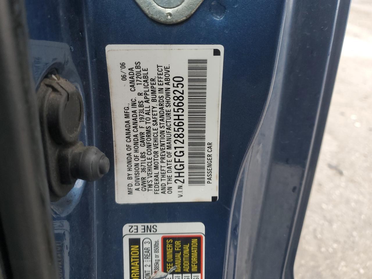 2006 HONDA CIVIC EX photo 12
