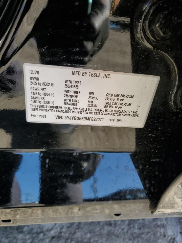 2021 TESLA MODEL Y photo 12