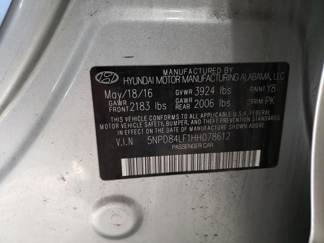 2017 HYUNDAI ELANTRA SE photo 12