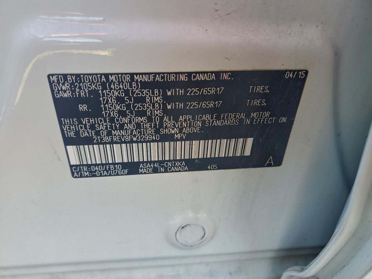 2015 TOYOTA RAV4 photo 25