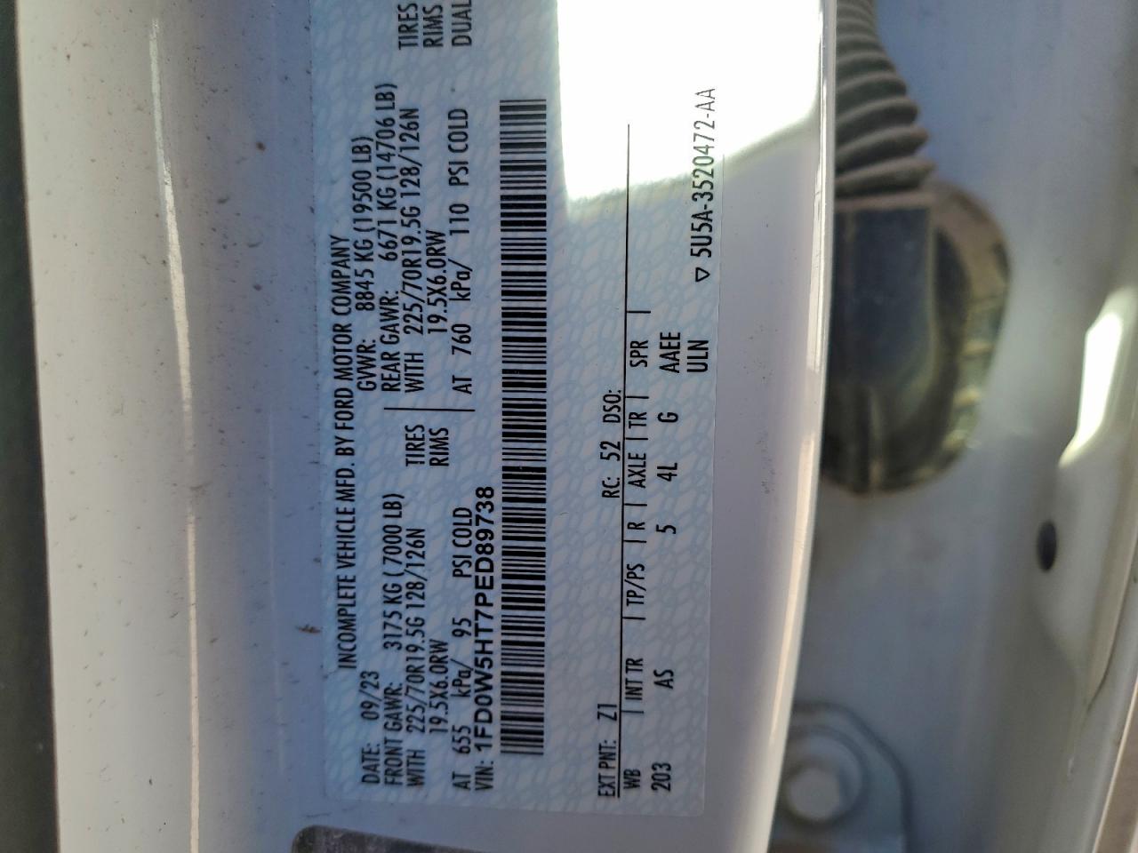 2023 FORD F550 SUPER DUTY TRUCK CAB AND CHASSIS photo 23
