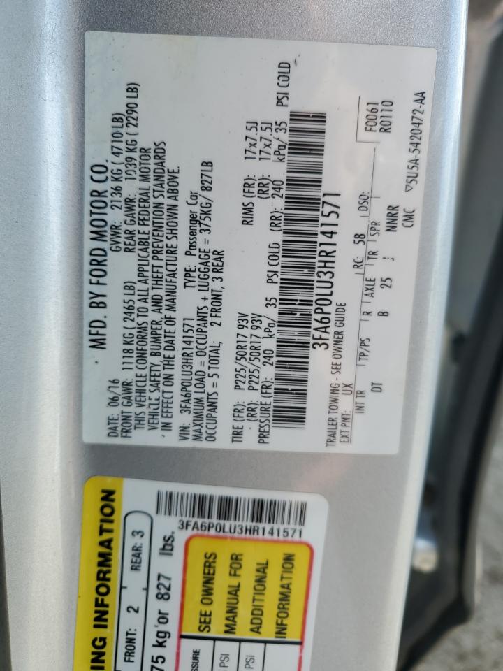 2017 FORD FUSION SE HYBRID photo 12