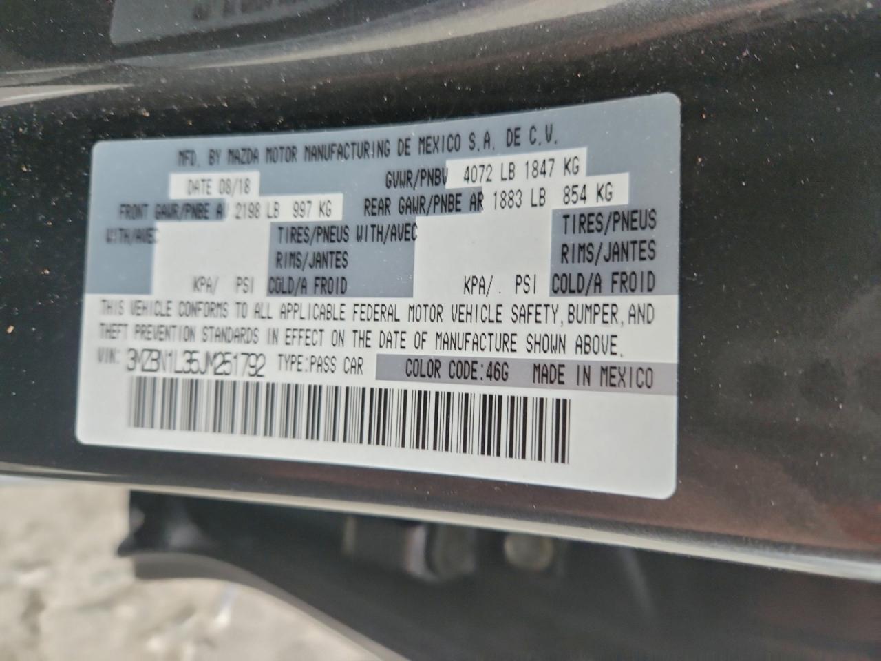 2018 MAZDA 3 TOURING photo 12