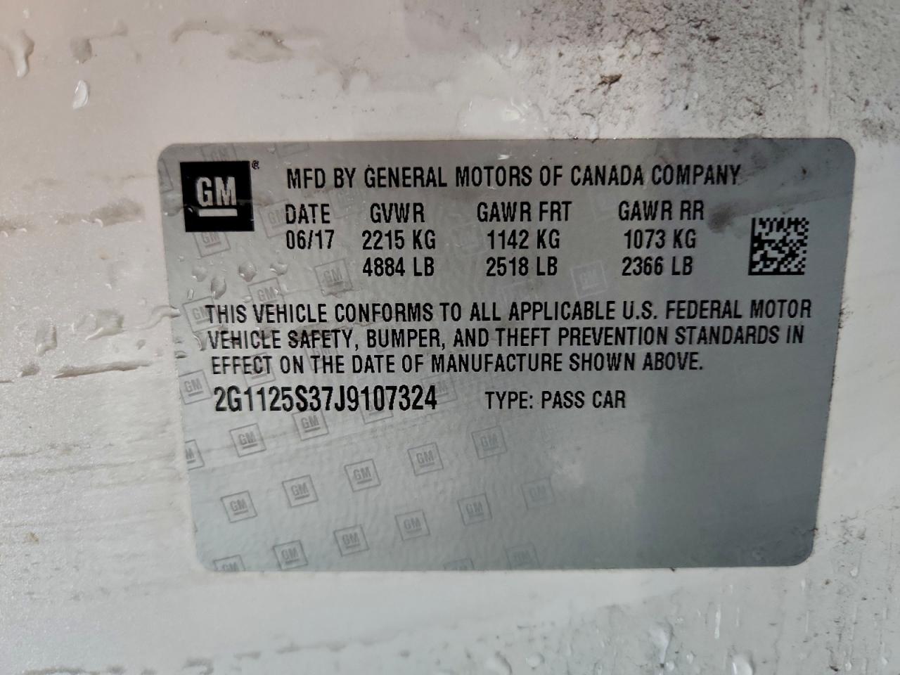 2018 CHEVROLET IMPALA PREMIER photo 12