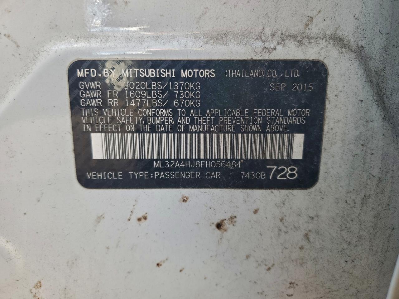 2015 MITSUBISHI MIRAGE ES photo 12