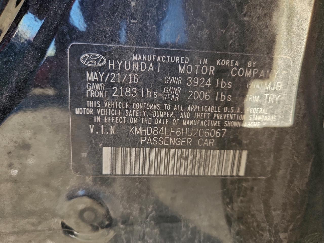 2017 HYUNDAI ELANTRA SE photo 12