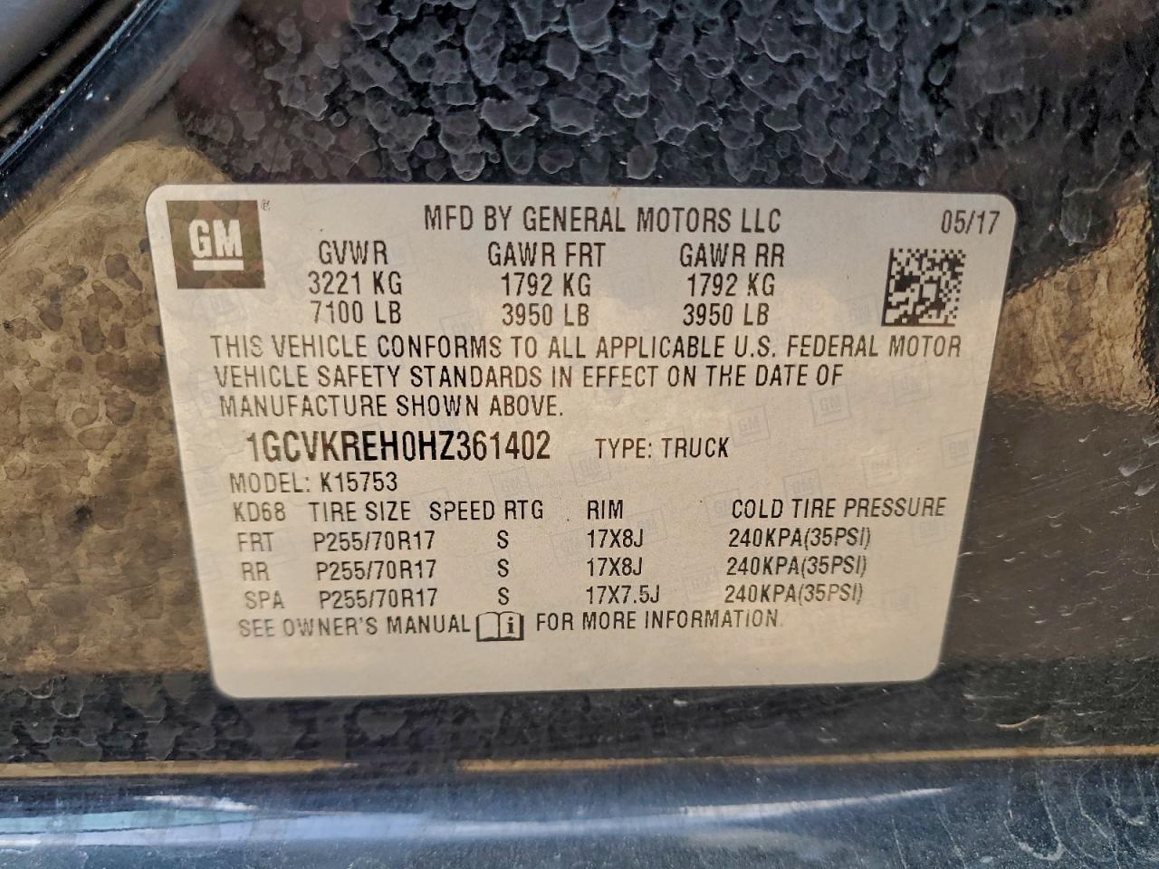 2017 CHEVROLET SILVERADO K1500 LT photo 12