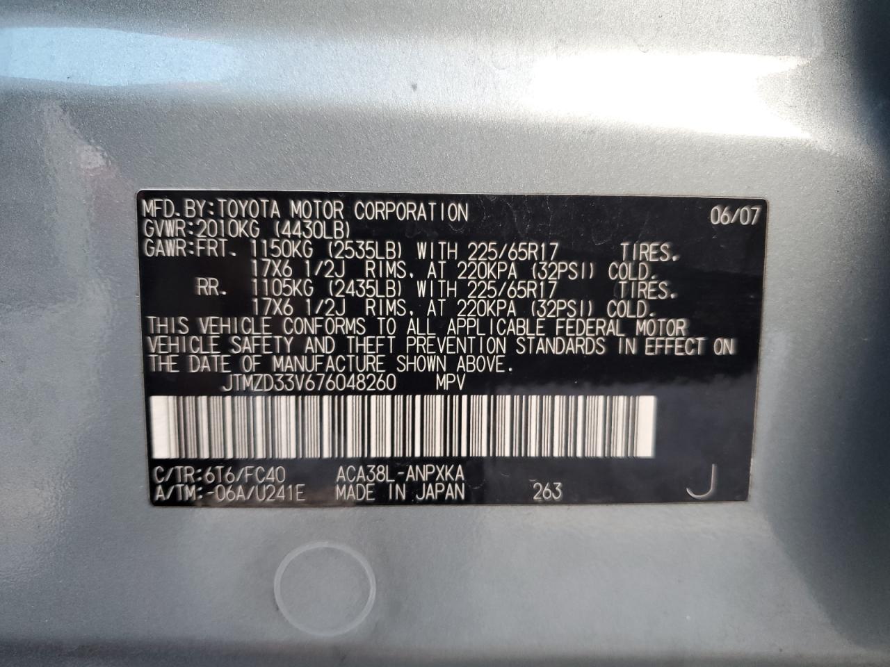 2007 TOYOTA RAV4 BASE photo 37
