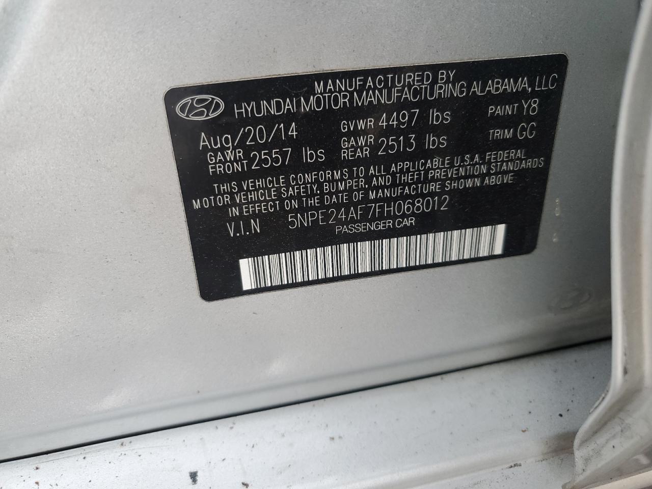 2015 HYUNDAI SONATA SE photo 34