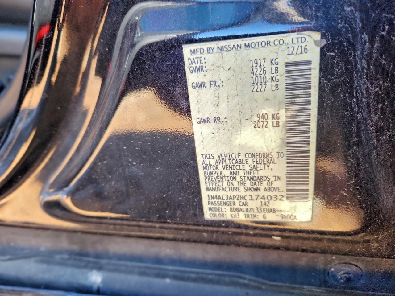 2017 NISSAN ALTIMA 2.5 photo 23