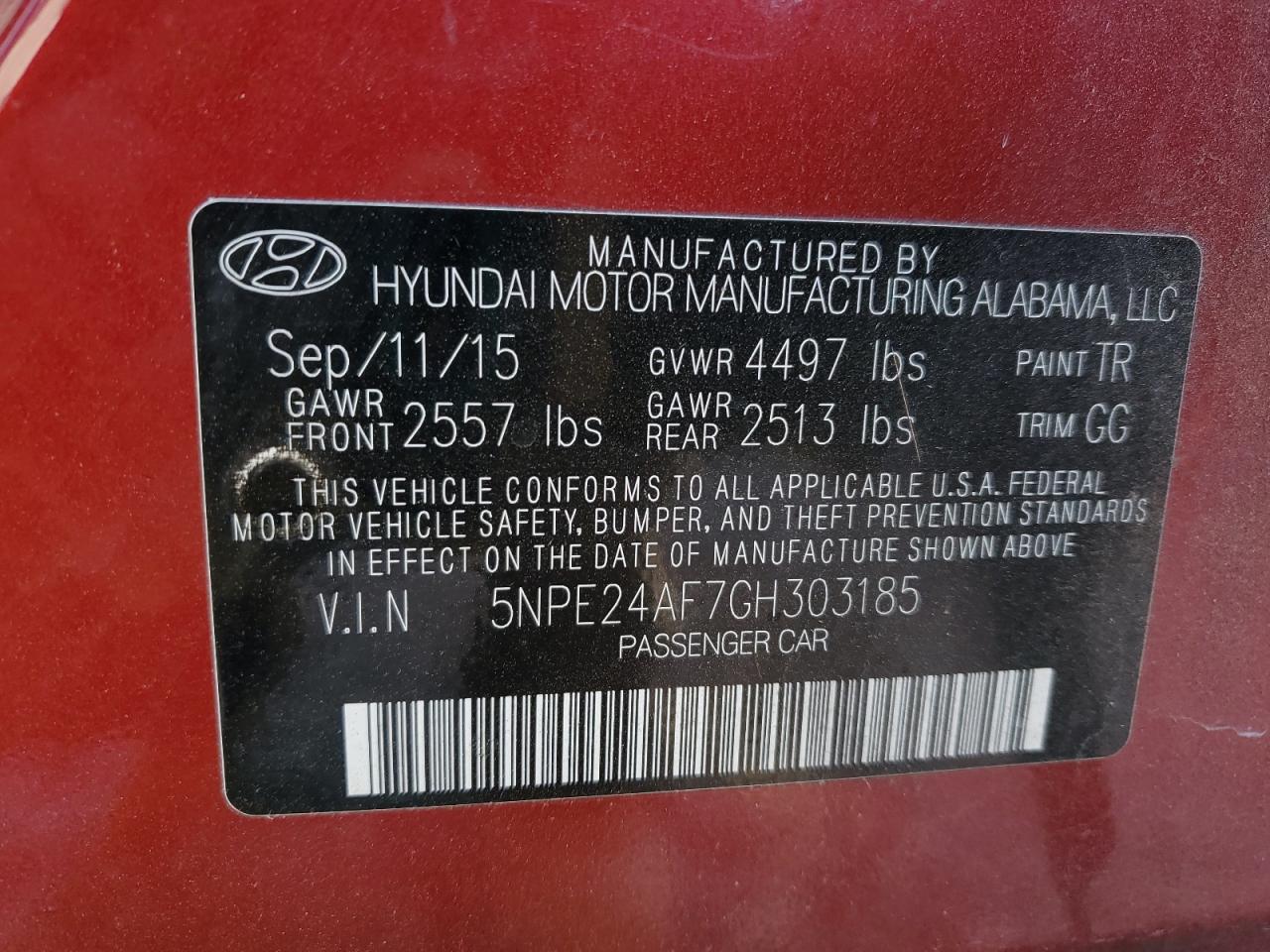 2016 HYUNDAI SONATA SE photo 34