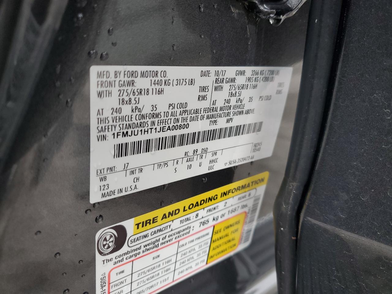 2018 FORD EXPEDITION XLT photo 13