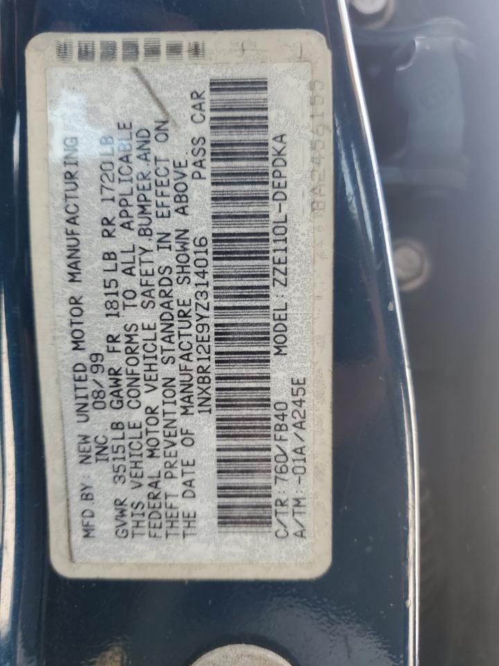 2000 TOYOTA COROLLA VE photo 12