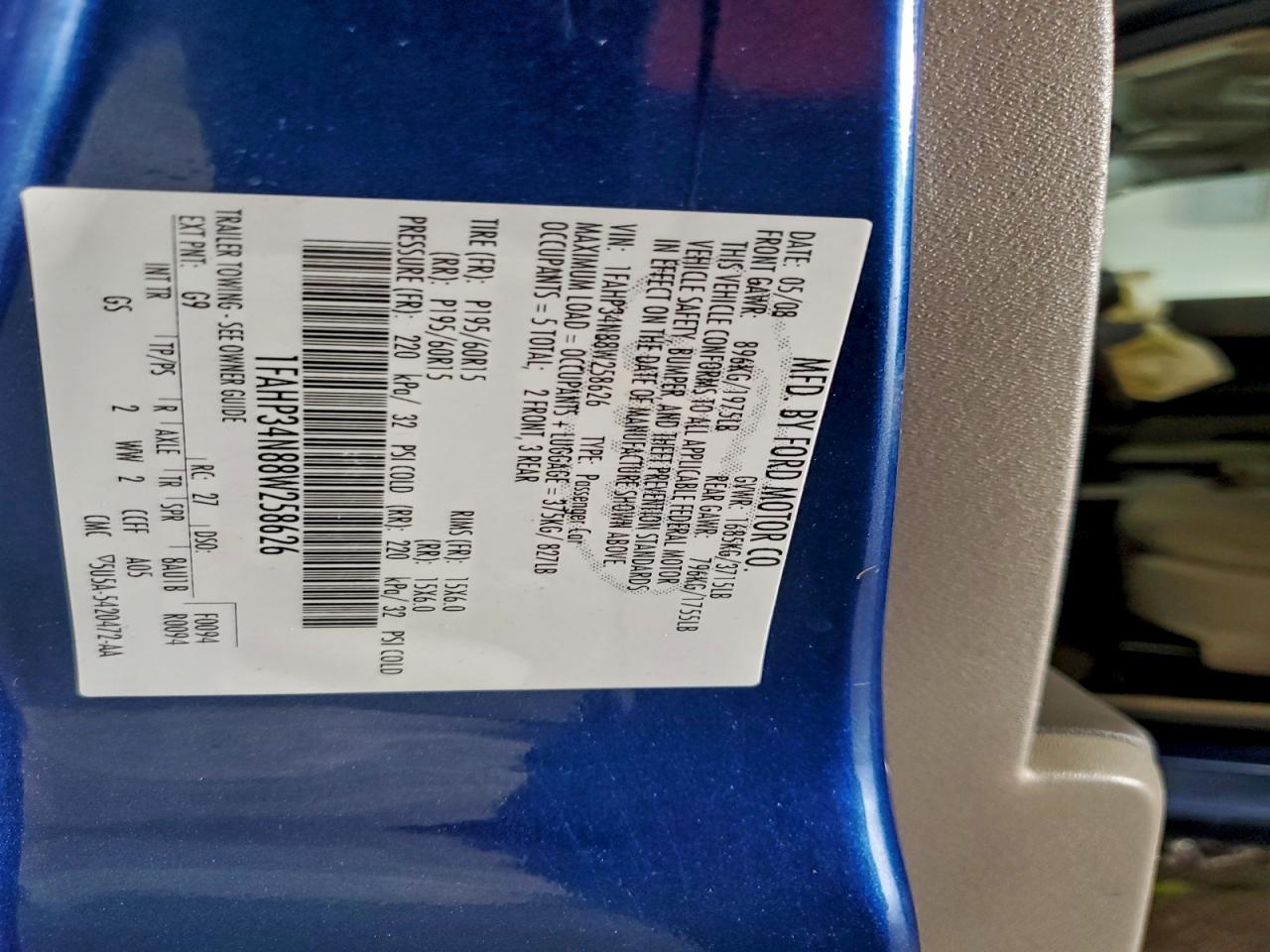 2008 FORD FOCUS S/SE photo 12