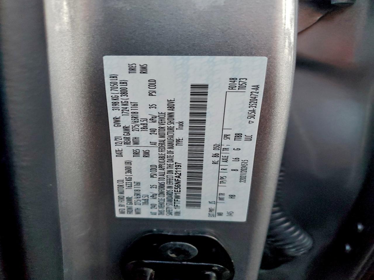 2022 FORD F150 SUPERCREW photo 25