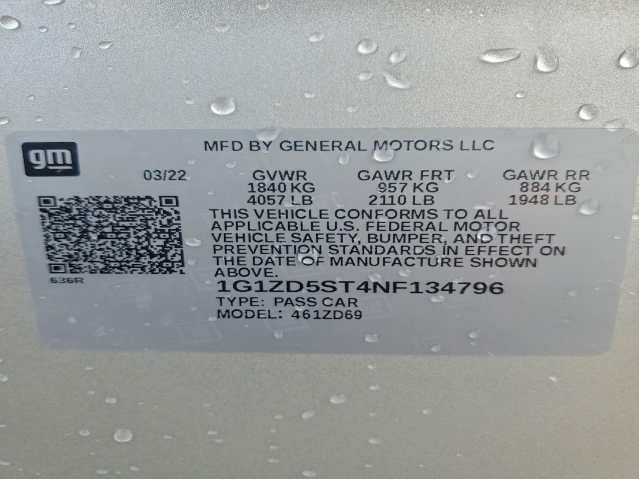 2022 CHEVROLET MALIBU LT photo 37