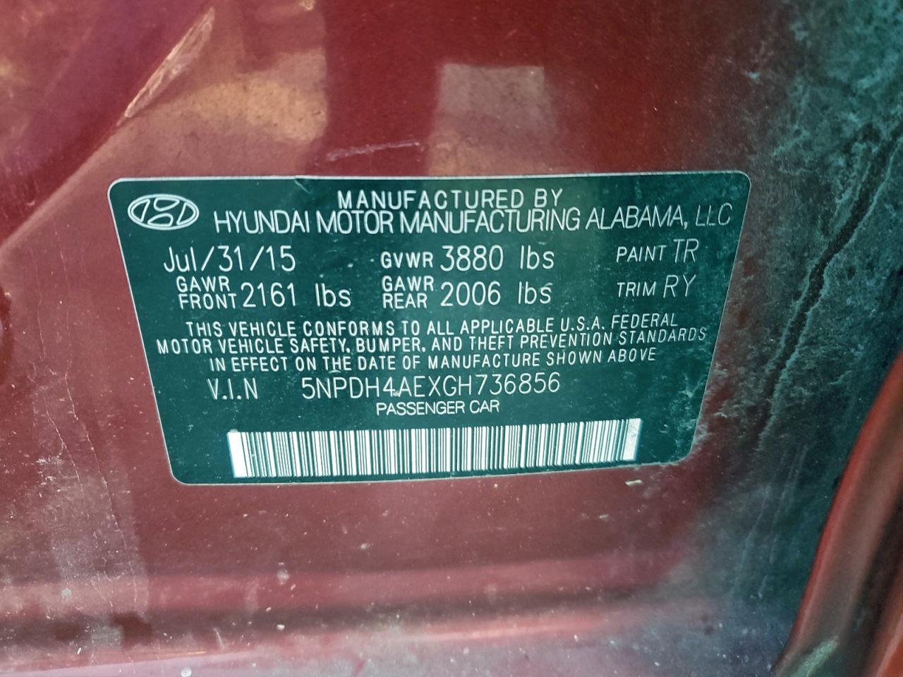 2016 HYUNDAI ELANTRA SE photo 23