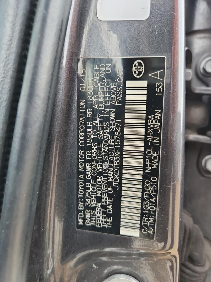 2015 TOYOTA PRIUS C photo 12