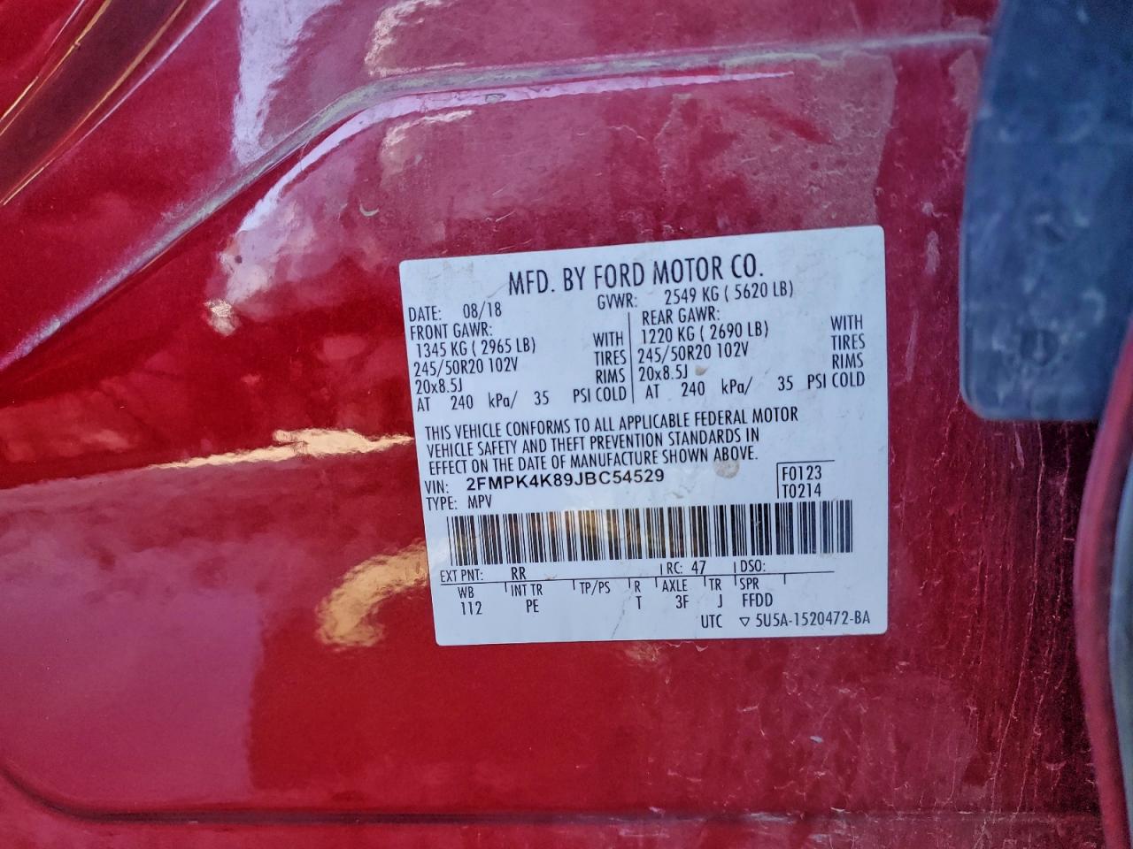 2018 FORD EDGE TITANIUM photo 13