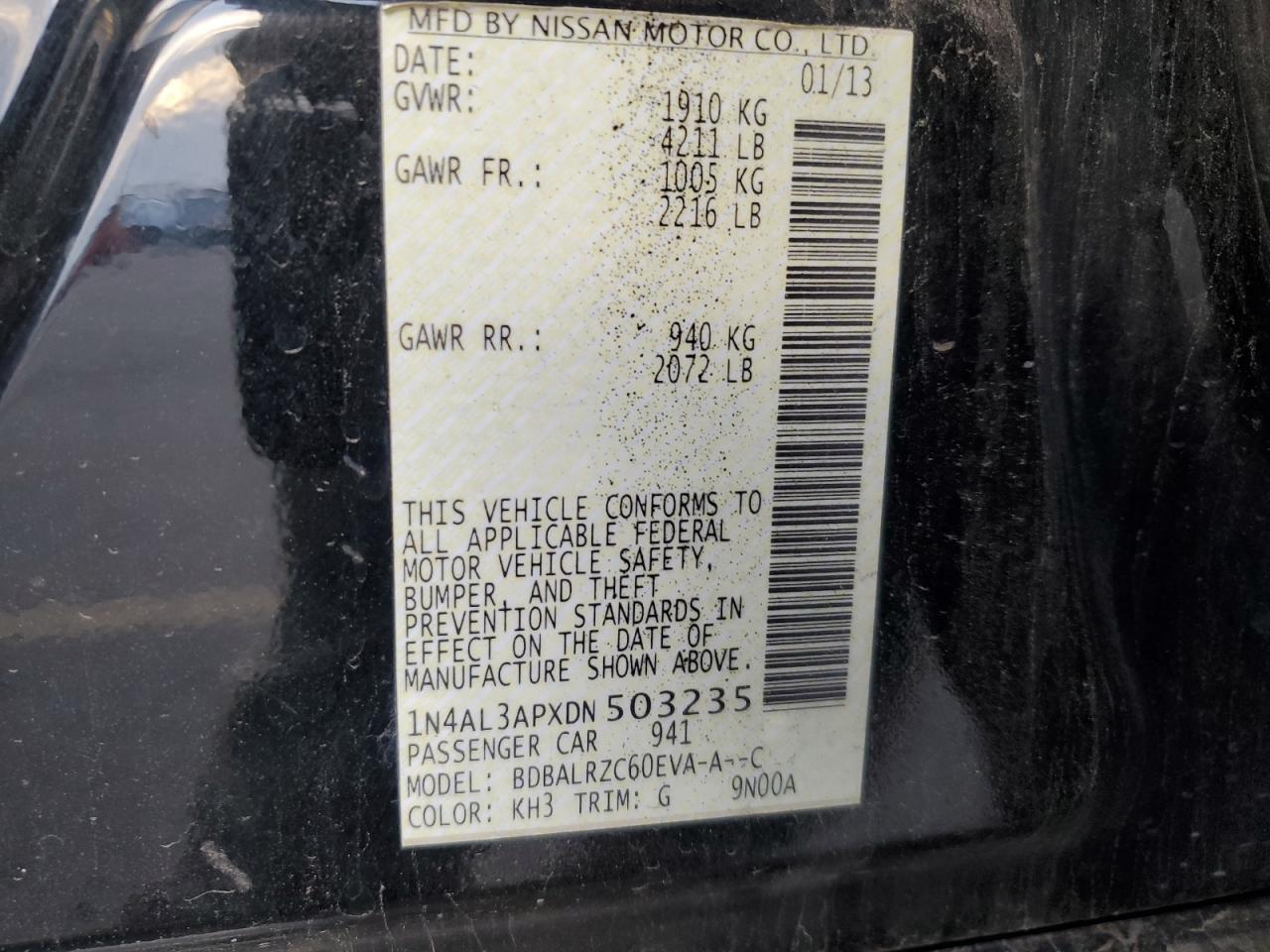 2013 NISSAN ALTIMA 2.5 photo 34