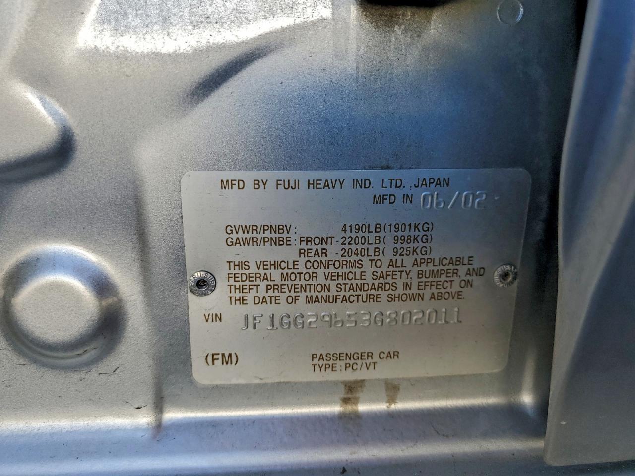 2003 SUBARU IMPREZA WRX photo 25