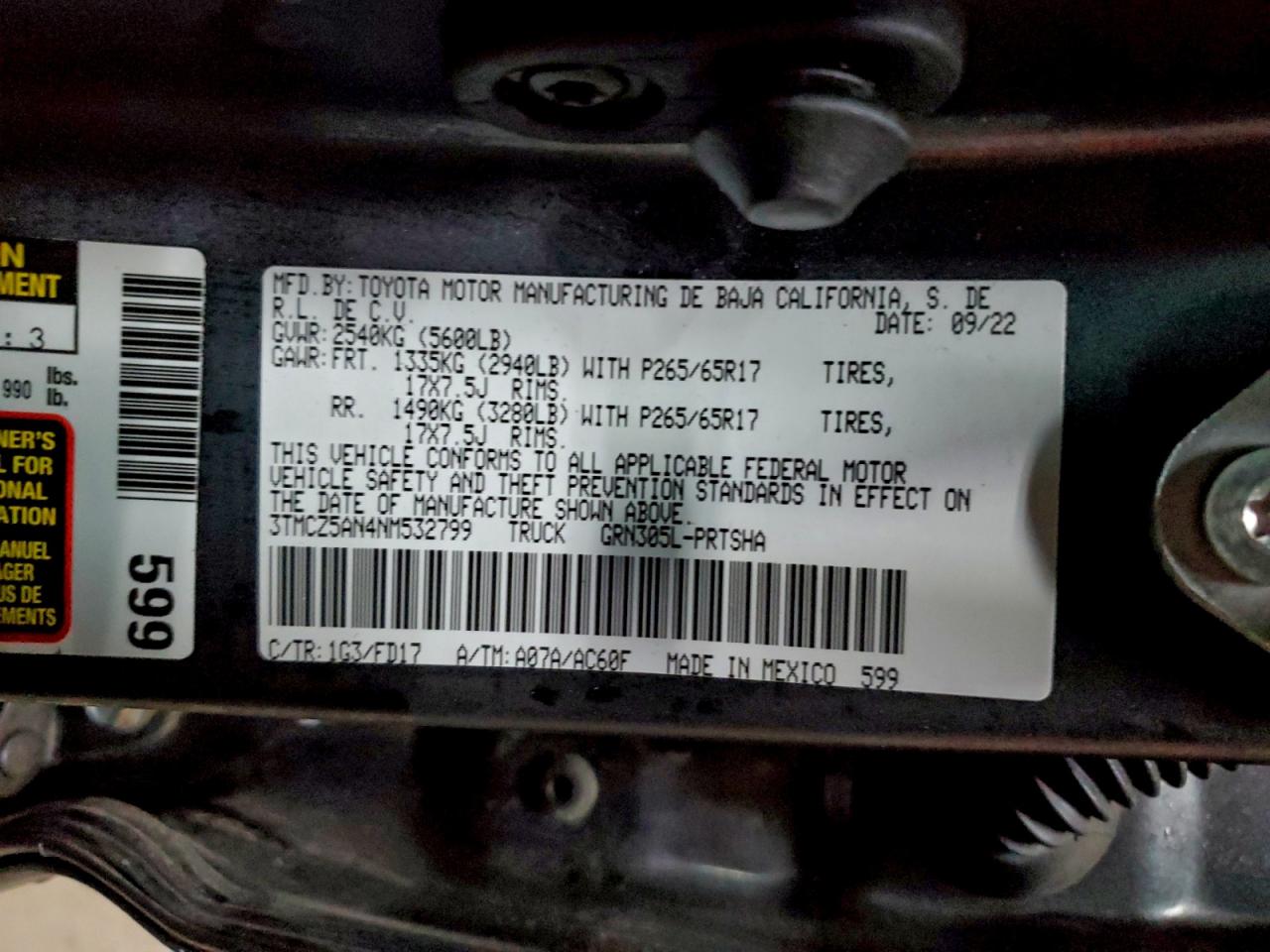 2022 TOYOTA TACOMA TRD SPORT photo 23