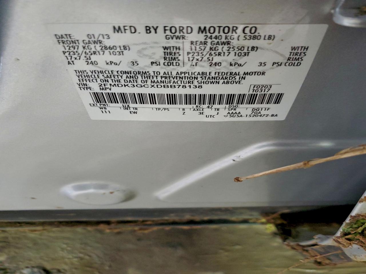 2013 FORD EDGE SE photo 25