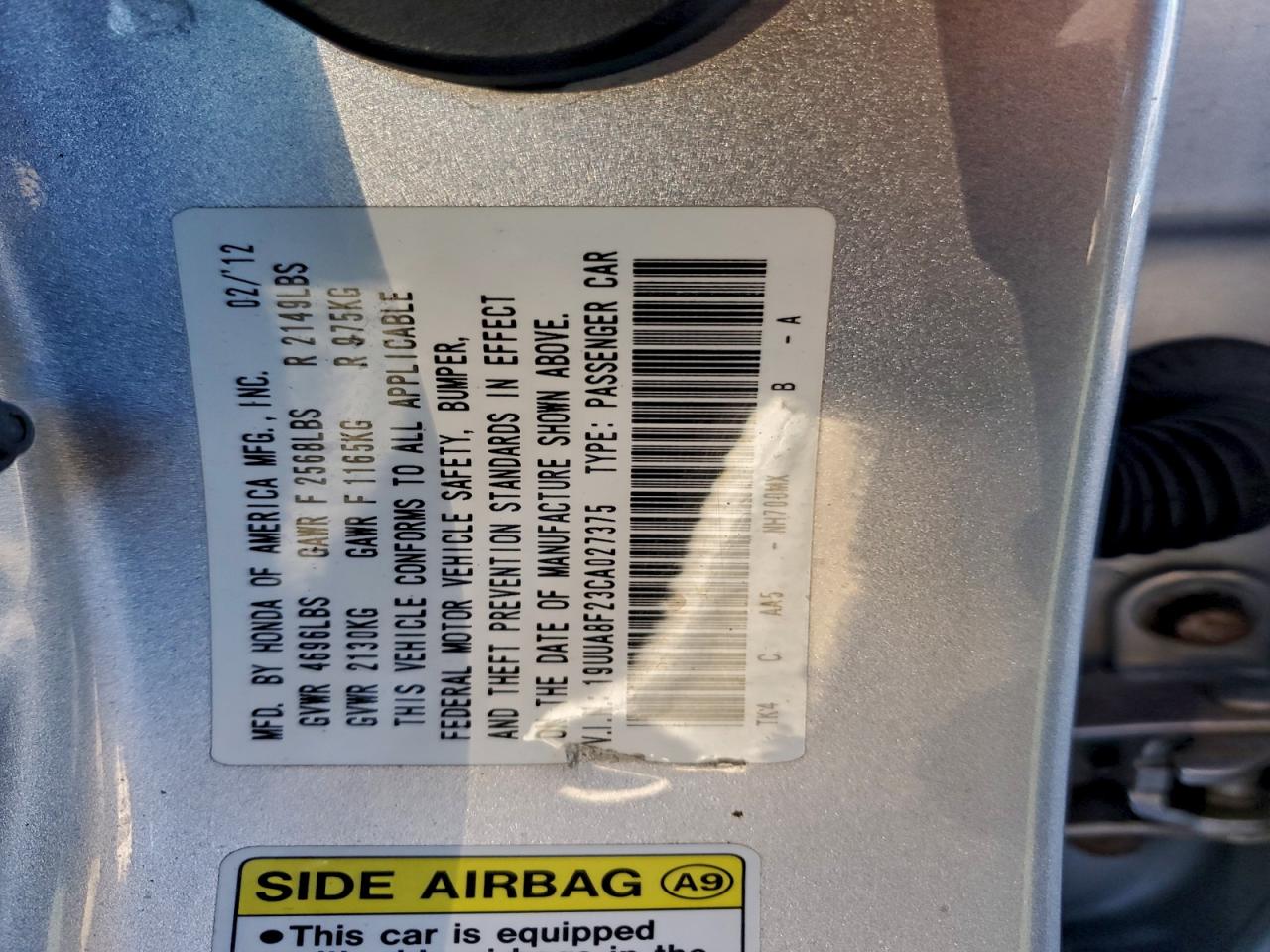 2012 ACURA TL photo 23