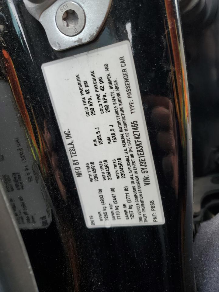 2019 TESLA MODEL 3 photo 12