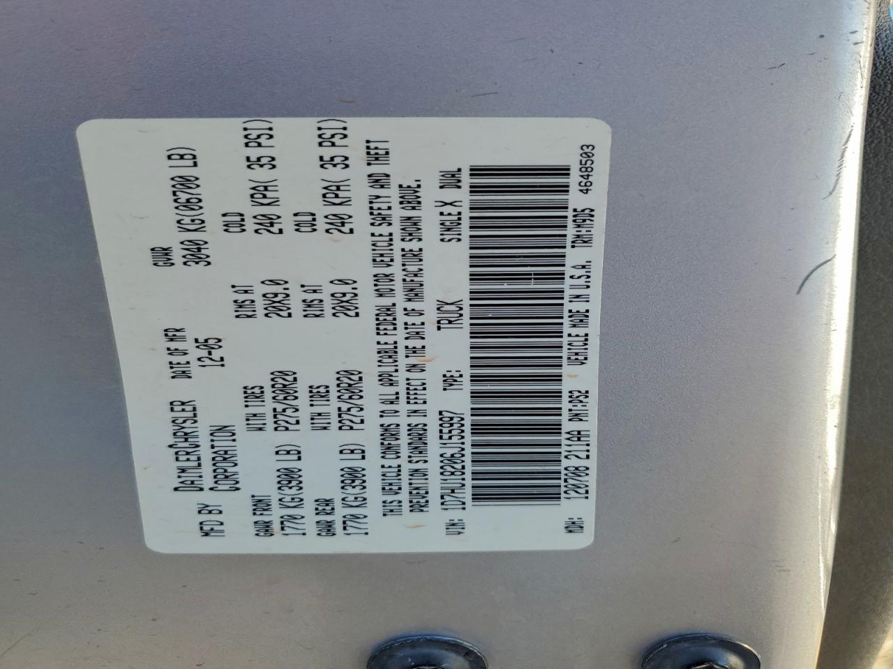 2006 DODGE RAM 1500 ST photo 34