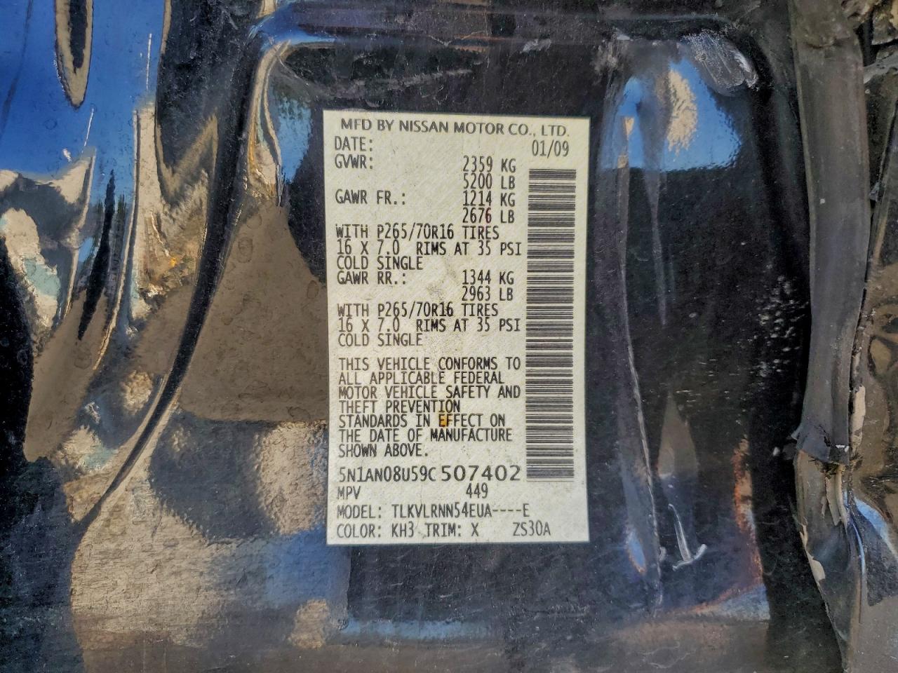 2009 NISSAN XTERRA OFF ROAD photo 25