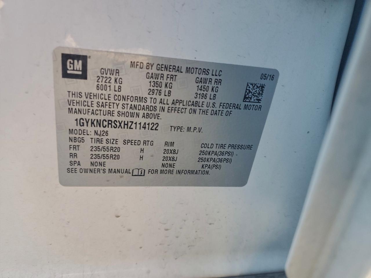 2017 CADILLAC XT5 photo 13