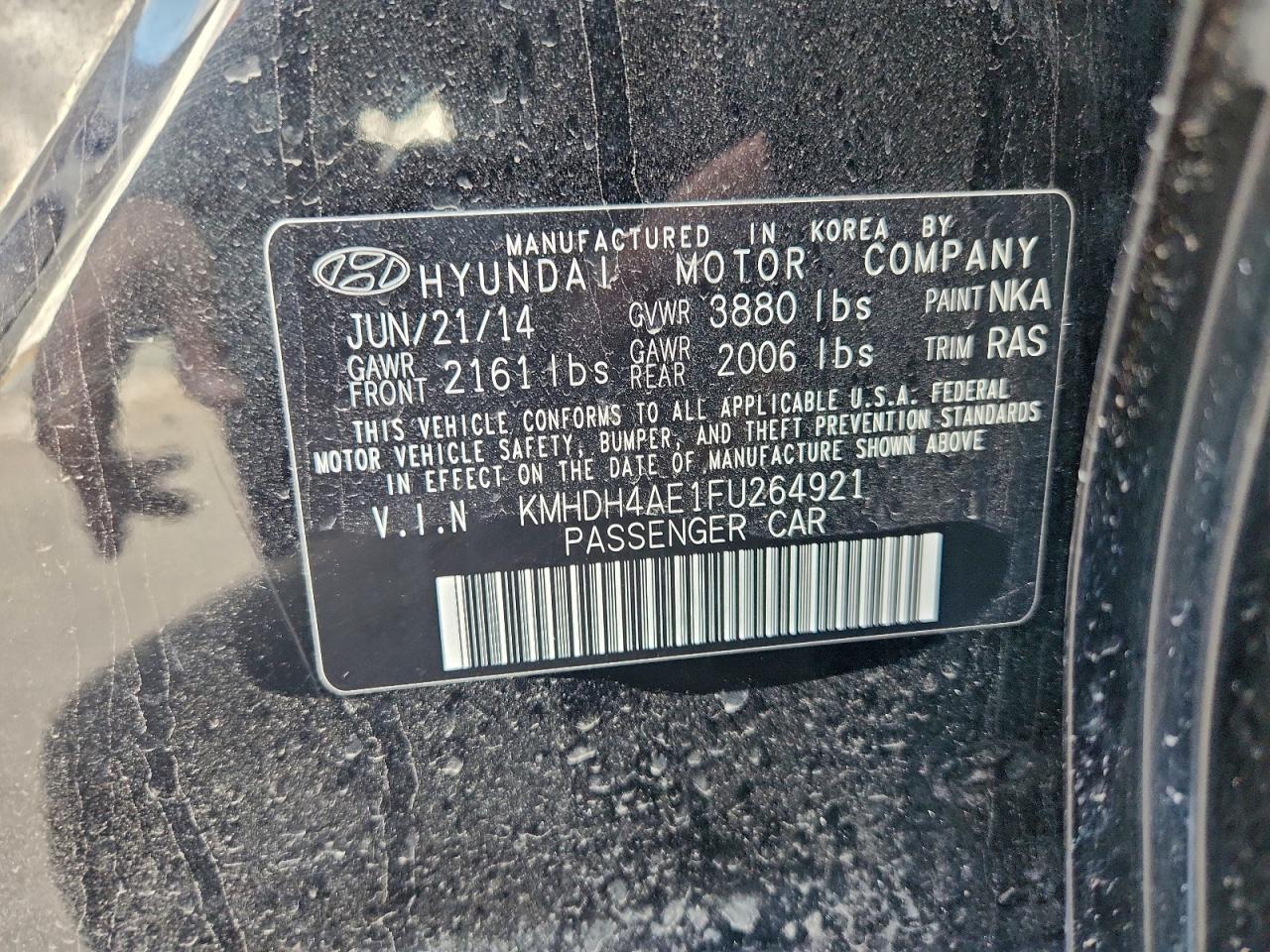 2015 HYUNDAI ELANTRA SE photo 23