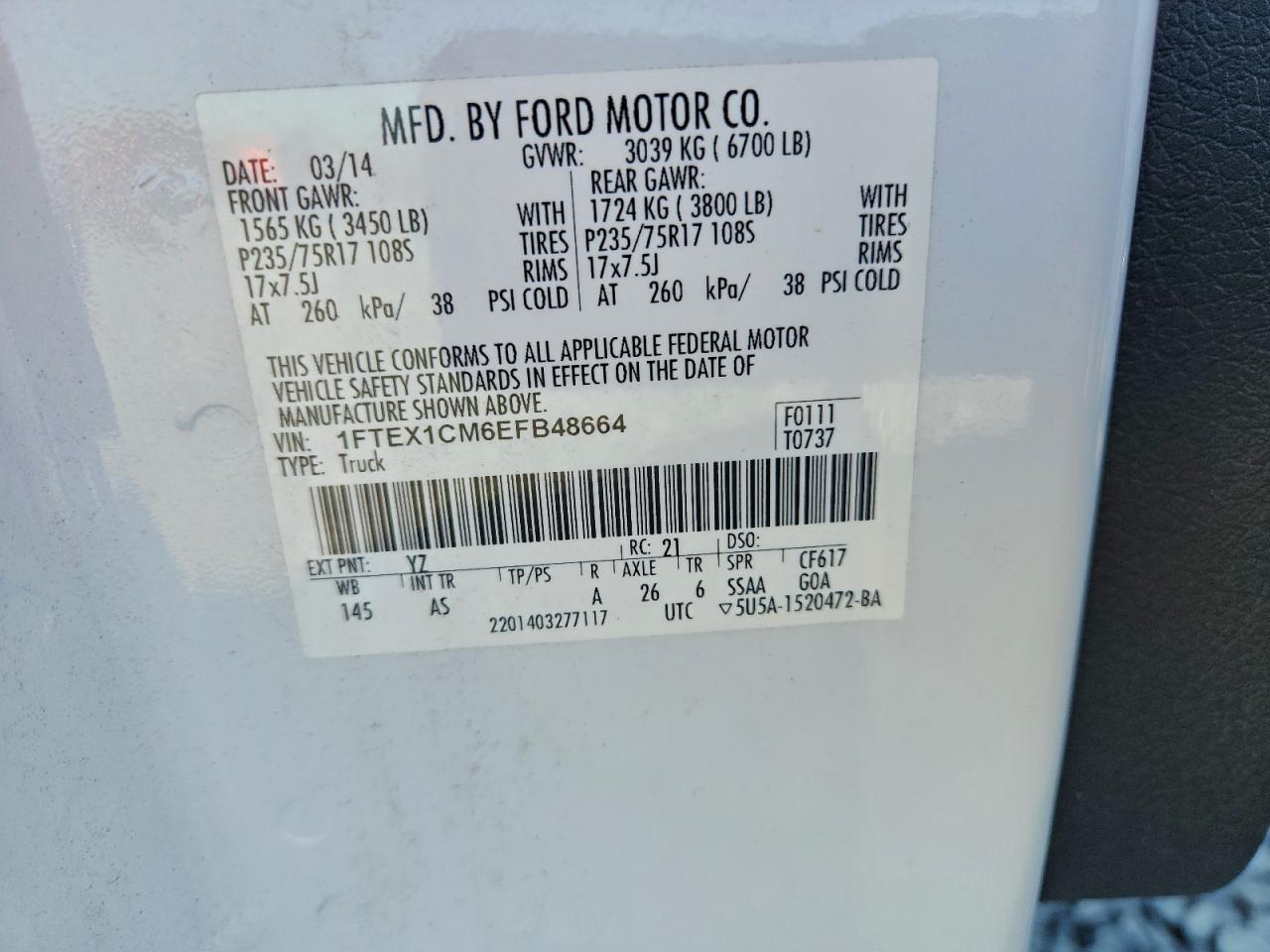 2014 FORD F150 SUPER CAB photo 23