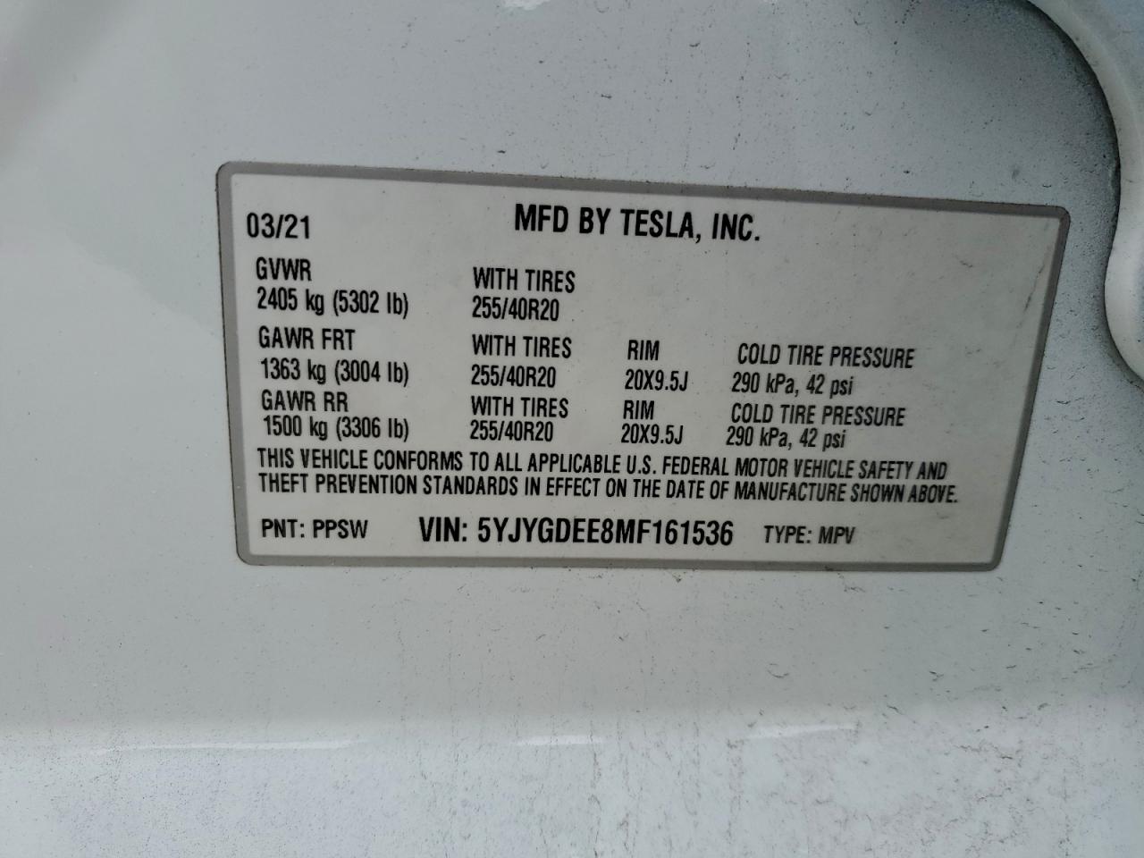 2021 TESLA MODEL Y photo 23