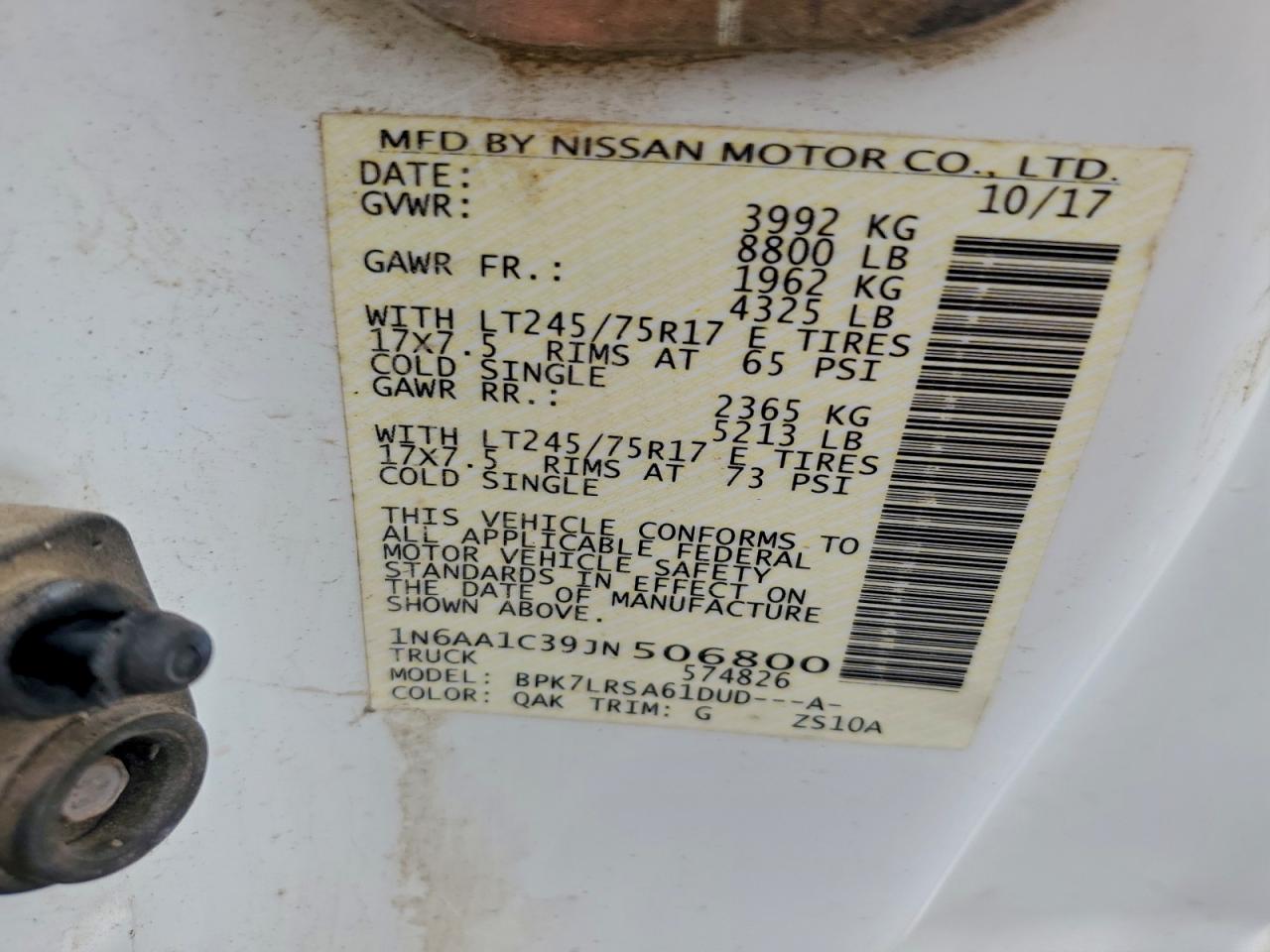 2018 NISSAN TITAN XD S photo 12