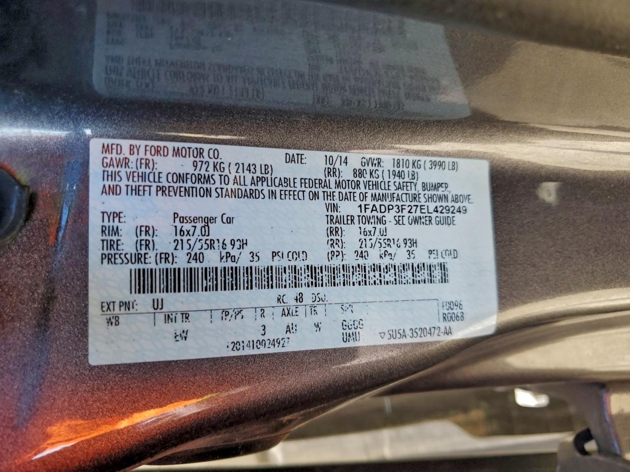 2014 FORD FOCUS SE photo 34