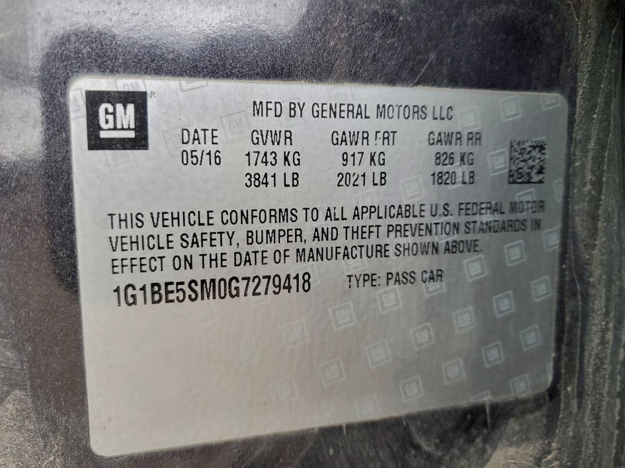 2016 CHEVROLET CRUZE LT photo 23