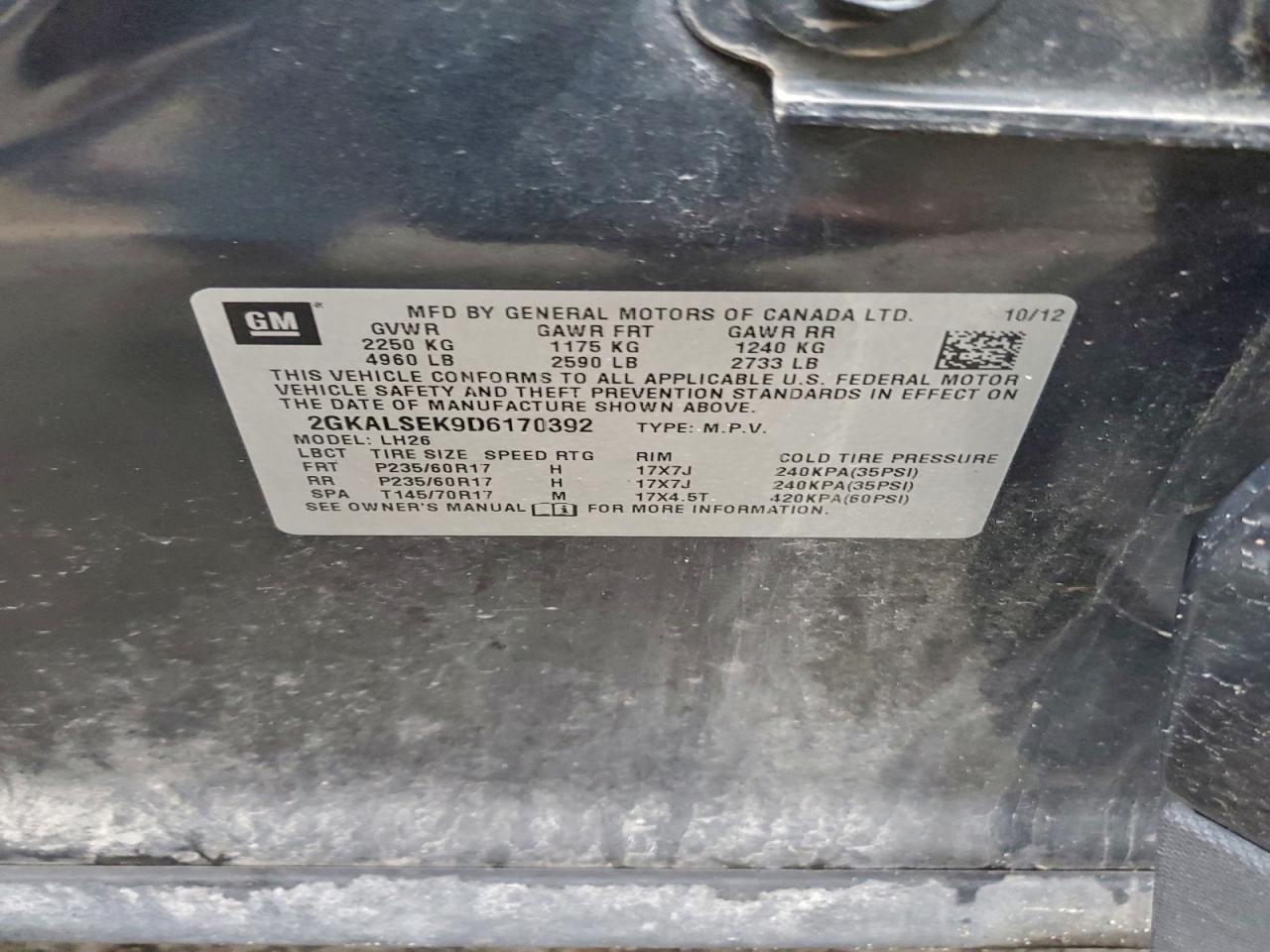 2013 GMC TERRAIN SLE photo 37