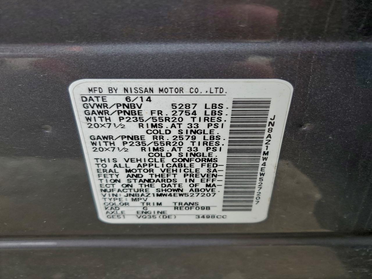 2014 NISSAN MURANO S photo 14