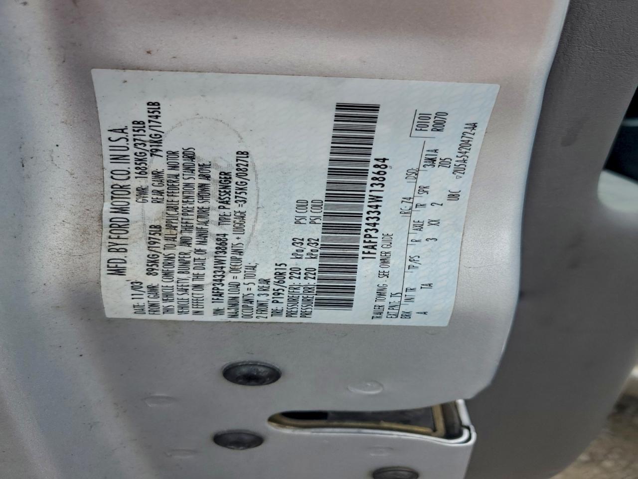 2004 FORD FOCUS SE COMFORT photo 23