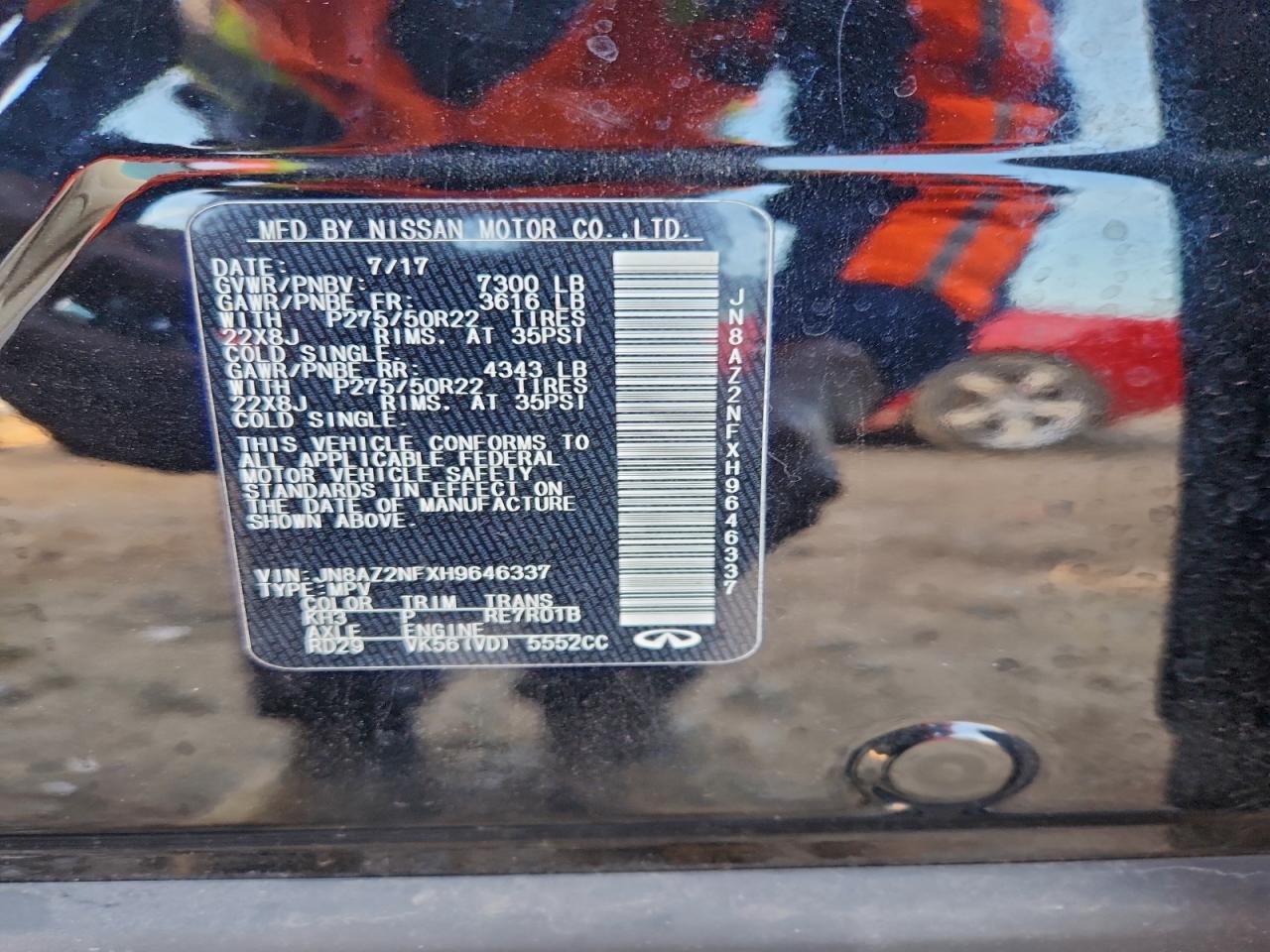 2017 INFINITI QX80 BASE photo 25