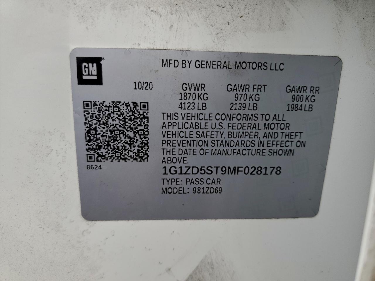 2021 CHEVROLET MALIBU LT photo 23