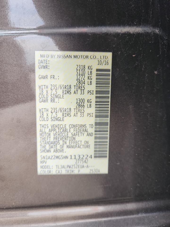 2017 NISSAN MURANO S photo 25
