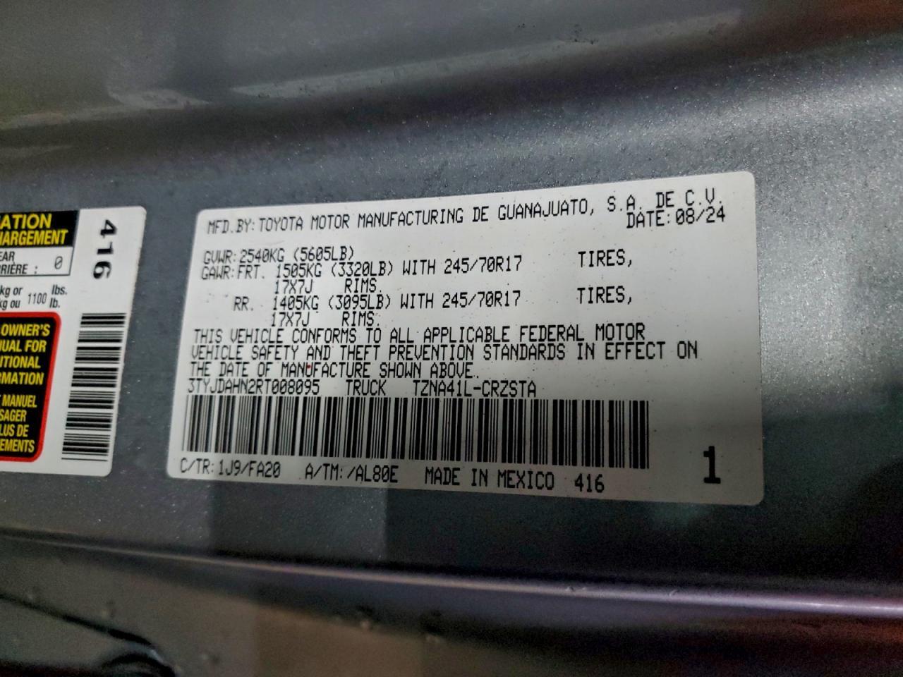 2024 TOYOTA TACOMA XTRACAB photo 23