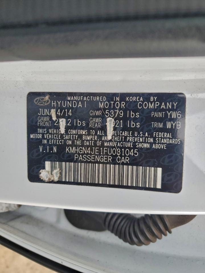 2015 HYUNDAI GENESIS 3.8L photo 12